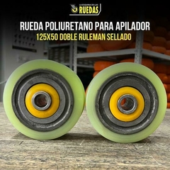 RUEDA PARA APILADOR ELECTRICO 125X50 CON DOBLE RULEMAN SELLADO en internet