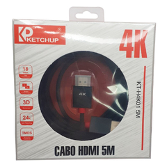 CABO HDMI 5 METROS PARA TV INTERNET KT-H4K01 VERSÃO 1.4