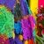 Poncho em Renda Filé - Roxo com Colorido - comprar online