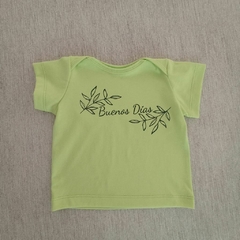 conjunto buenos dias /verde limon - blum.baby