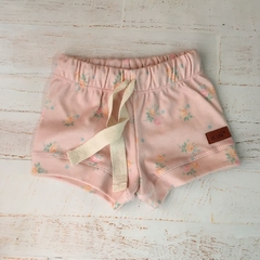 SHORT ROSA CON ROSAS AMARILLAS - comprar online