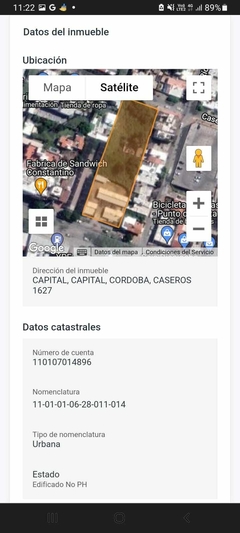 SE VENDE LOTE SOBRE AVENIDA PRINCIPAL DE CÓRDOBA. - Kabals - Servicios Inmobiliarios