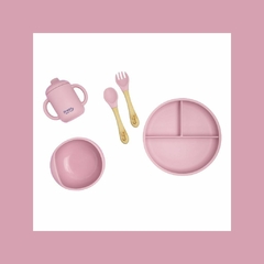 KIT ALIMENTACAO FRESO BABY DE SILICONE 5 PCS - ROSA - comprar online