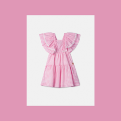 VESTIDO ANIME M/M LISTRADO ROSA LISTRA MEDIA ROSA - comprar online