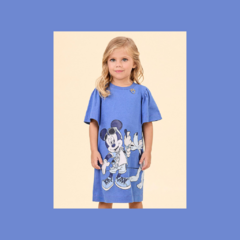 VESTIDO ANIME M/M MICKEY E AMIGOS AZUL REALEZA