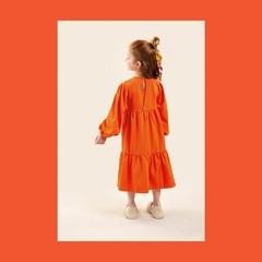 VESTIDO BUGBEE LISO LARANJA MOLECOTTON FLAME - comprar online