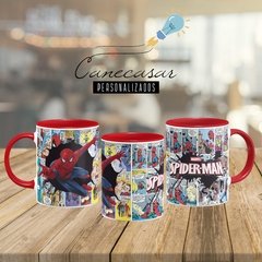 Caneca Homem Aranha quadrinhos - comprar online