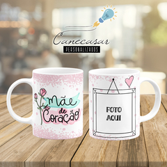 Caneca Mãe de coração com Foto