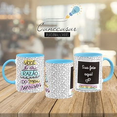 Caneca Você é a razão do meu sorriso com Foto - Canecasar Personalizados