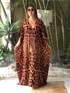 kaftan estampa Onça