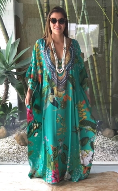 Kaftan Porto Belo Verde Longo