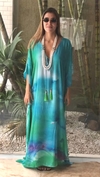 Kaftan Milão Verde e Azul Longo