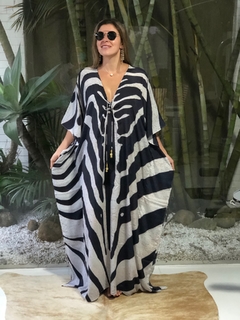 Kaftan Maxi Zebra Longo