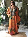 Kaftan Porto Belo Laranja Longo