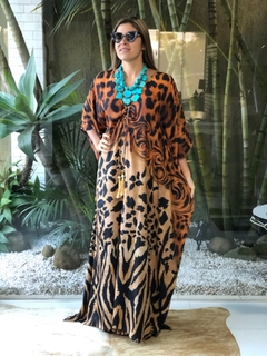 Kaftan Mix Animal Longo