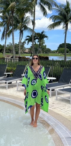 Kaftan Olho Grego verde Curto