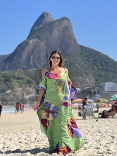 Kaftan Jardim Botânico verde alça - comprar online