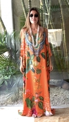 Kaftan Porto Belo laranja alça