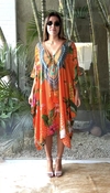 Kaftan Porto Belo laranja Curto