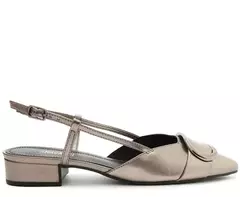 ANACAPRI Sapatilha Slingback Fivela Mono Prata Grafite 39