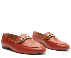 ANACAPRI Mocassim Corrente Minimal Vermelho - comprar online