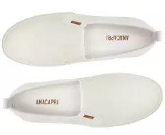 ANACAPRI Tênis Slip On Liso Branco 34 - comprar online