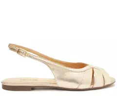 ANACAPRI Sapatilha Slingback Dourada Boho