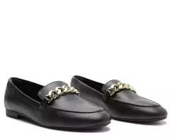 ANACAPRI Mocassim Corrente Minimal Preto - comprar online