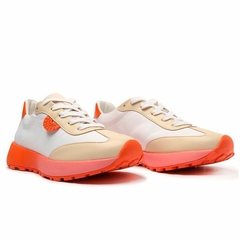 ANACAPRI TENIS BRANCO E LARANJA LOLLA SPORTY - comprar online