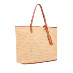 LUIZA BARCELOS BOLSA TOTE GRANDE EM CROCHET BEGE - comprar online