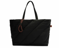 ANACAPRI Bolsa Shopping Grande Fluffy Nylon Preta