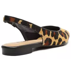 ANACAPRI Sapatilha Animal Print Bico Fino Slingbak - comprar online