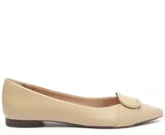 ANACAPRI Sapatilha Fivela Bege Mono Bico Fino - Morena Shoes