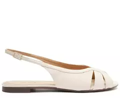 ANACAPRI Sapatilha Slingback Branca Boho