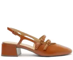 ANACAPRI Sapatilha Boneca Slingback Marrom Milena