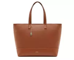 ANACAPRI Bolsa Shopping Grande Lisa Chaveiro Marrom