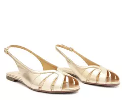 ANACAPRI Sapatilha Slingback Dourada Boho - comprar online