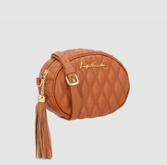 LUIZA BARCELOS BOLSA REDONDA MÉDIA EM COURO CARAMELO - comprar online