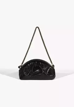 SCHUTZ BOLSA POUCH BUZZ COURO PRETA - comprar online