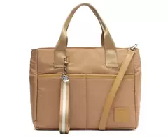 ANACAPRI Bolsa Tote Grande Sporty Nylon Bege - comprar online