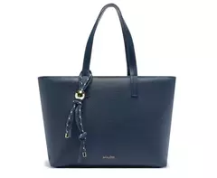 ANACAPRI Bolsa Shopping Grande Cordão Entrelaçado Azul - comprar online