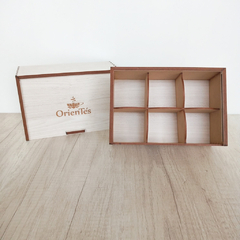 Caja de madera OrienTés con 6 divisiones