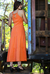 Vestido feminino longo laranja Consciência - comprar online