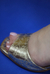 Sandália Dourada Feminina Salto Médio Ramarim - Styllo Calçados e Moda