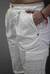 Calça Sarja Parachute Cargo cintura média com reguladores Off White Consciência - Styllo Calçados e Moda