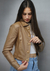 Jaqueta resinada marrom Flor de Lis - comprar online