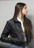Jaqueta resinada preta Flor de Lis - comprar online