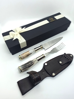 set cuchillo y tenedor asta de ciervo - comprar online