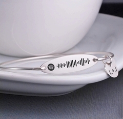 Pulsera Spotify Personalizado Plata 925 SM934