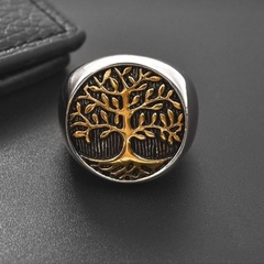 Anillo Árbol de vida Plata 925 y Oro 18k